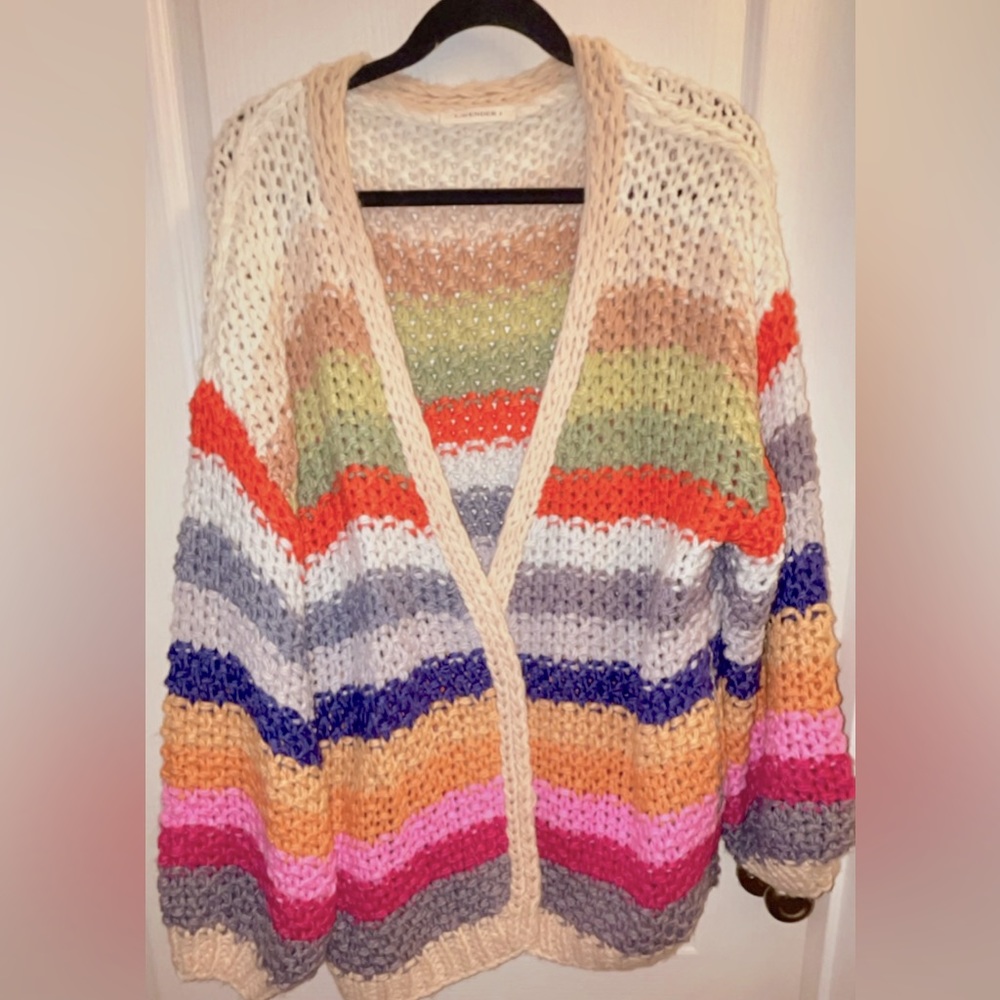 Lavender J brand multicolored cardigan